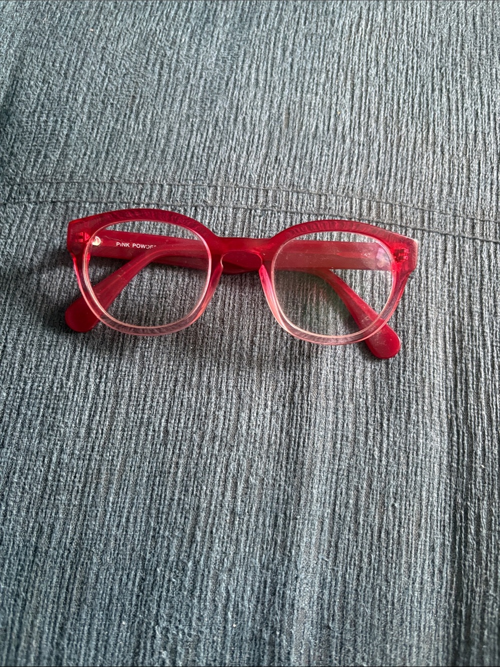 Translucent Red/Pink Prescription Glasses